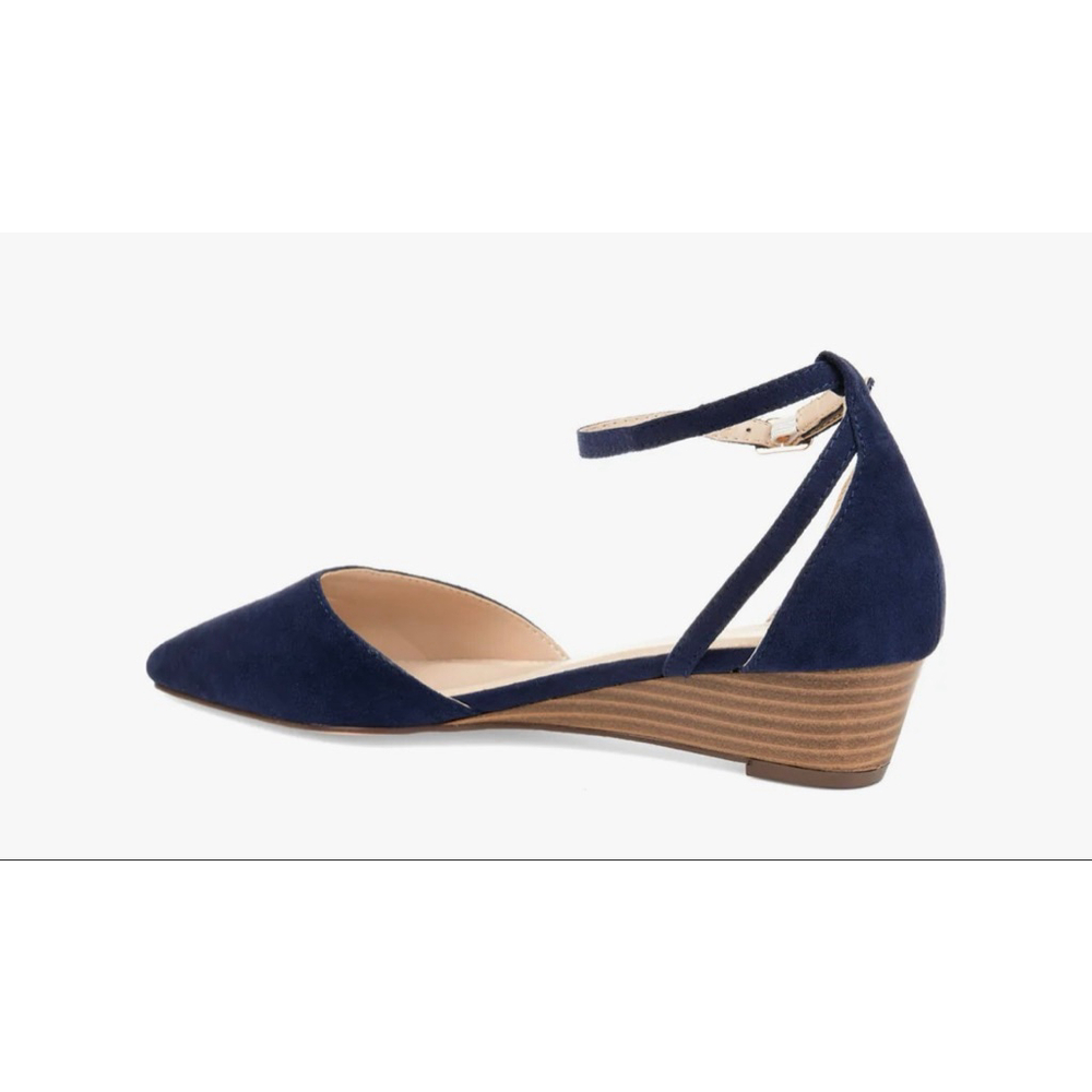 NEW Journee ARKIE D'ORSAY WEDGE HEELS FAUX SUEDE 6.5 $70 - Picture 5 of 7